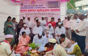 ज्ञानदान हे श्रेष्ठदान – शांतीब्रह्म हभप मारोती महाराज कुऱ्हेकर भोसरी येथील महात्मा फुले विद्यालयाच्या नूतन इमारतीचे भूमिपूजन